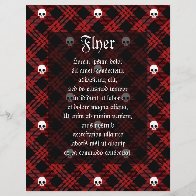 Gothic Skull Tartan Play Reklamblad (Framsidan)