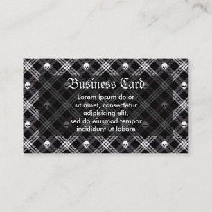 Gothic Skull Tartan Play Visitkort