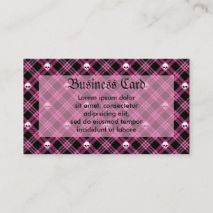 Gothic Skull Tartan Play Visitkort