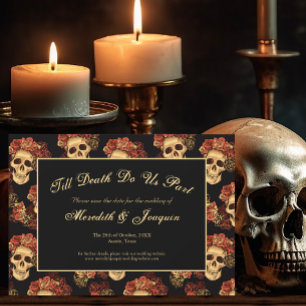 Gothic Skull till Död gör oss del Black Spara Datumet