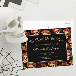 Gothic Skull till döden Spara datumet i vår del Meddelande Vykort