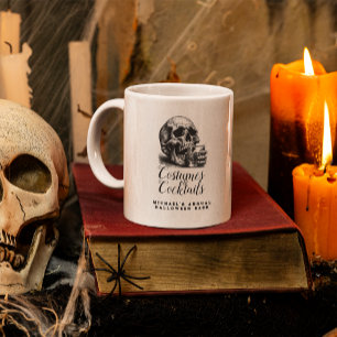 Gothic Skull Whiskey Vintage Halloween fest Mugg