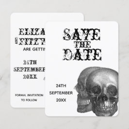 Gothic Skulls Bröllop Save The Date Inbjudningar
