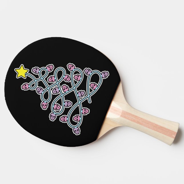 Gothic Skulls Julgran Pingisracket (Baksidan )