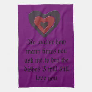Gothic Smälter Kärlek Heart Anpassningsbar Kitchen Kökshandduk
