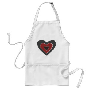 Gothic Smälter Kärlek Heart Apron Förkläde