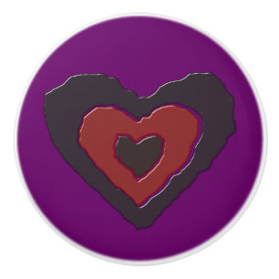 Gothic Smälter Kärlek Heart Ceramic Knob Knopp