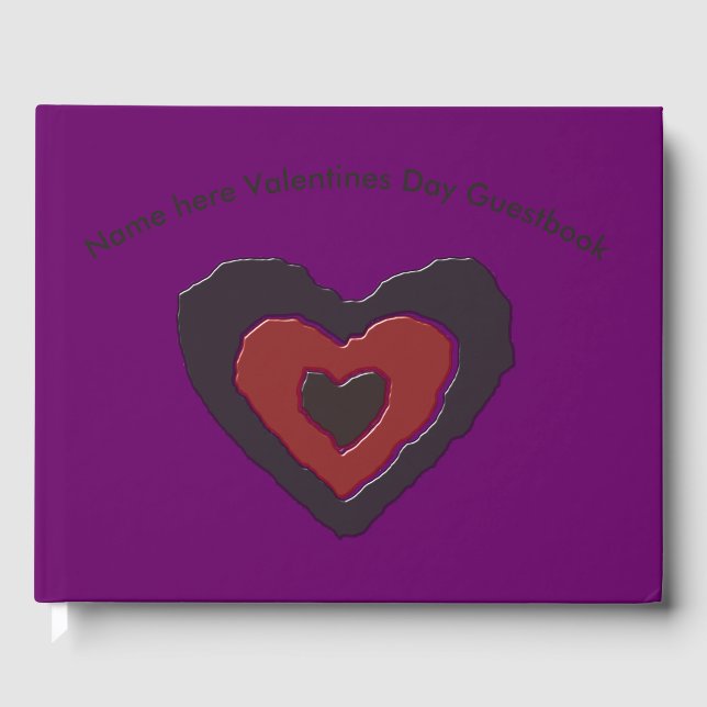Gothic Smälter Kärlek Heart Guestbook Gästböcker (Framsida)