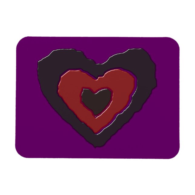 Gothic Smälter Kärlek Heart Magnet (Horisontell)