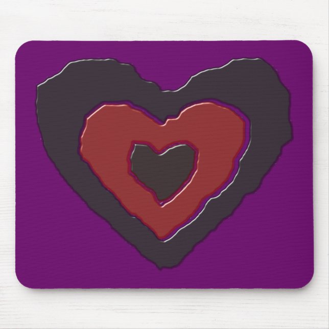 Gothic Smälter Kärlek Heart Mousepad Musmatta (Framsidan)