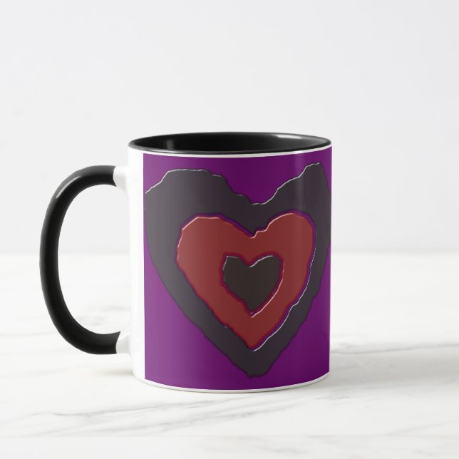 Gothic Smälter Kärlek Heart Mugg (Vänster)