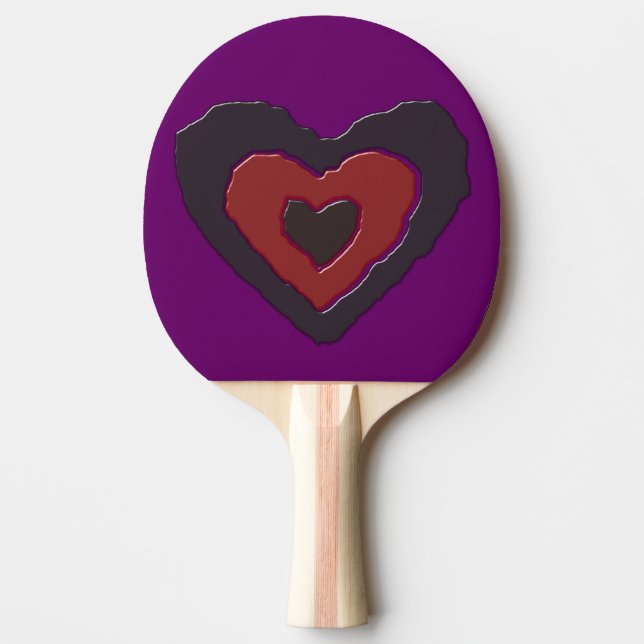 Gothic Smälter Kärlek Heart Ping Pong Paddle Pingisracket (Framsidan)