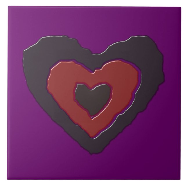 Gothic Smälter Kärlek Heart Tile Kakelplatta (Framsidan)