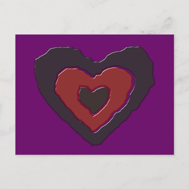 Gothic Smälter Kärlek Heart-vykort Vykort (Framsida)