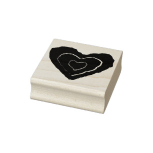 Gothic Smälter Kärlek Heart Wood Art Frimärke Stämpel