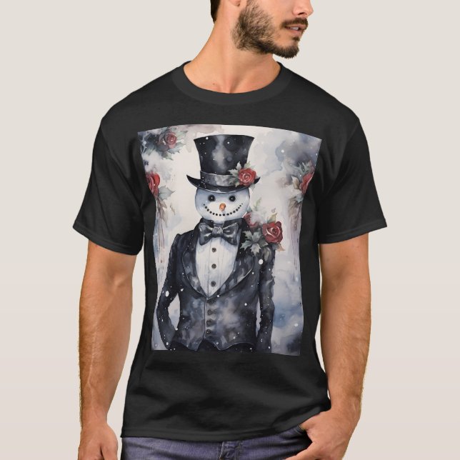 Gothic Snögubbe T Shirt (Framsida)