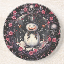 Gothic Snowman Skulls and Roses Underlägg