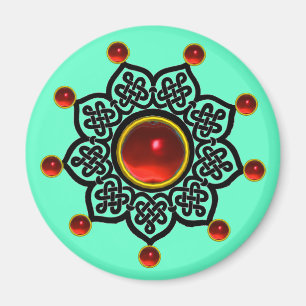 GOTHIC SOL Red Ruby Gem Magnet