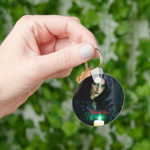 Gothic Söt Witch, Mörk Tema Nyckelring