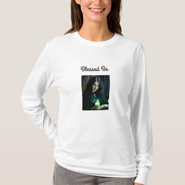 Gothic Söt Witch, Mörk Tema T Shirt (Framsida)