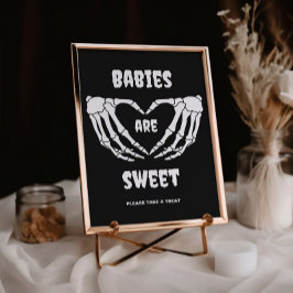 Gothic Spädbarn är Sweet Halloween Baby Shower Car Inbjudningar