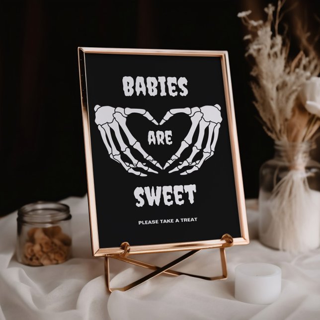 Gothic Spädbarn är Sweet Halloween Baby Shower Car Inbjudningar (Skapare uppladdad)