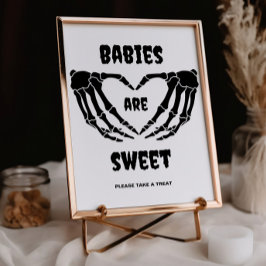 Gothic Spädbarn är Sweet Halloween Baby Shower Sig Inbjudningar