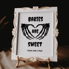 Gothic Spädbarn är Sweet Halloween Baby Shower Sig Poster