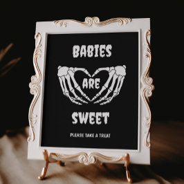 Gothic Spädbarn är Sweet Halloween Baby Shower Sig Poster