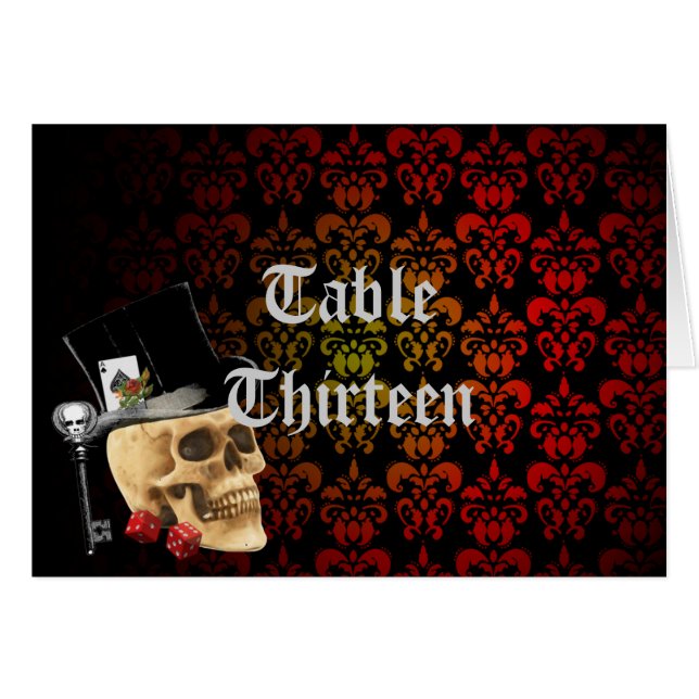 Gothic spelare-bordsnummer OBS kort (Framsidan Horizontal)