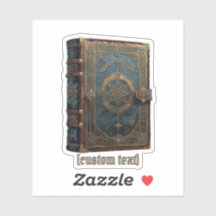 Gothic Spell Bok Anpassningsbar Text och Klipp vin