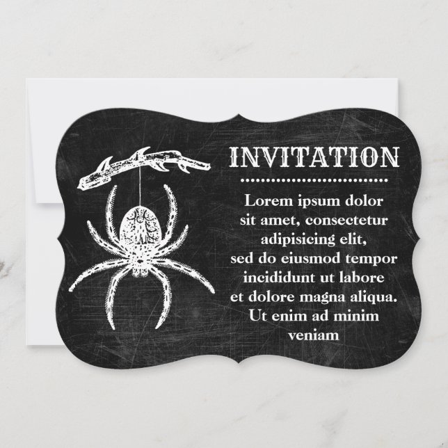 Gothic Spider Hanging från inbjudan till Gren (Framsida)