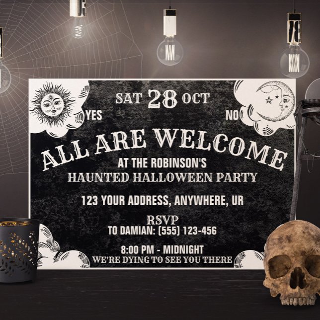 Gothic Spirit Board Spooky Season Halloween fest Inbjudningar (Skapare uppladdad)