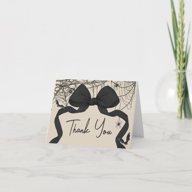 Gothic Spooky Little Boo Baby Shower Tack Kort (Framsida)