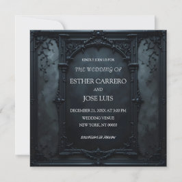 Gothic Square Frame Wedding Invitation Inbjudningar