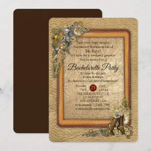 Gothic - Steampunk Bachelorette Party Inbjudningar