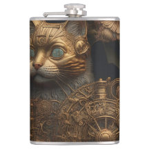 Gothic Steampunk Guld Cat