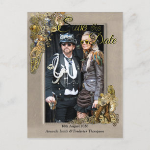 Gothic - Steampunk Leather Ram Spara datum Meddelande Vykort