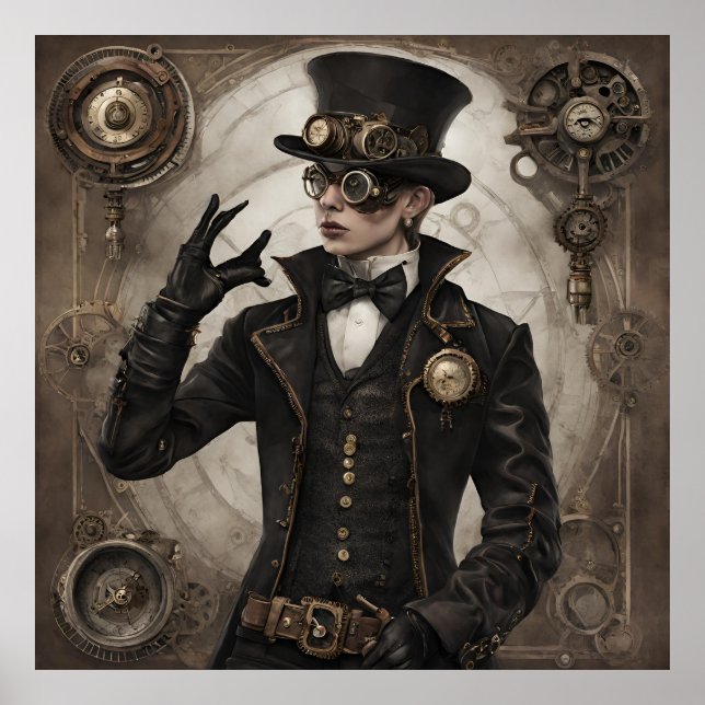 Gothic Steampunk Poster (Framsidan)