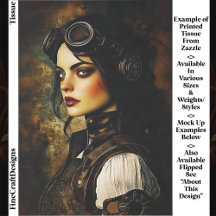 Gothic Steampunk Woman, Industrial EH9L Decoupage