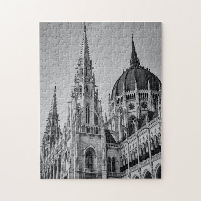 Gothic Stil Cathedral Budapest Hungary Landmark Pussel (Vertikal)