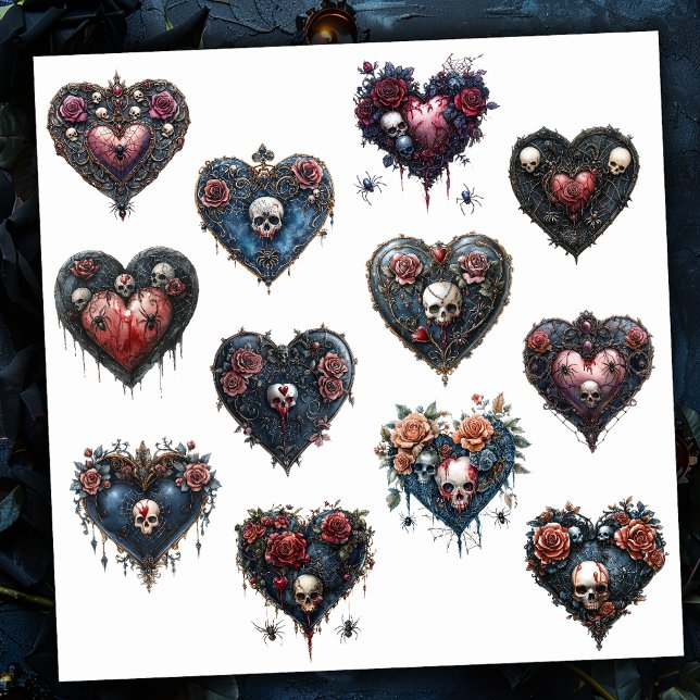 Gothic Stil Heart Klistermärken (Skapare uppladdad)