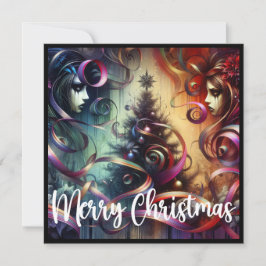 Gothic Stil Julgran Julkort