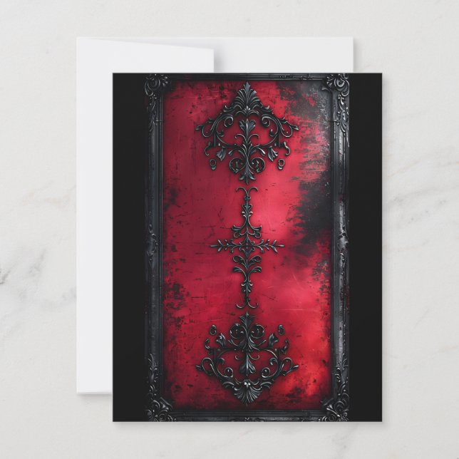 Gothic Stil Red and Black Door Julkort (Framsida)