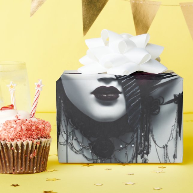 Gothic Stil Tiara Art-Fierce & Protective Design- Presentpapper (Födelsedagsfest)