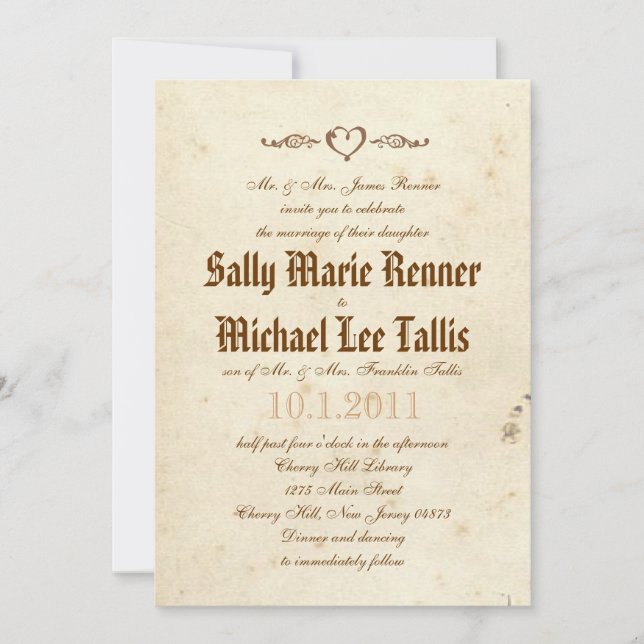 Gothic Storybook Fairytale-inbjudan Inbjudningar (Framsida)