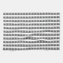 Gothic striped pattern with skulls