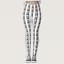 Gothic striped pattern with skulls