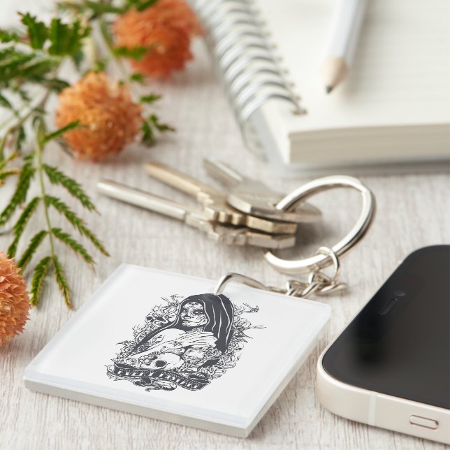 Gothic Sugar Skull Woman Tattoo Art (Högra Framsidan)