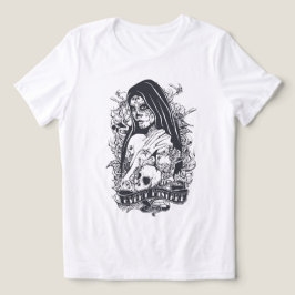Gothic Sugar Skull Woman Tattoo Art T Shirt